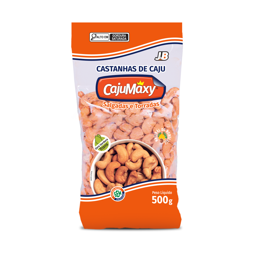 Castanha de Caju torradas e salgadas 500g – GrãoMaxy